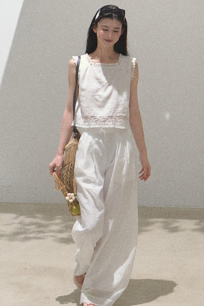 Pearlescent Wide Leg Trousers