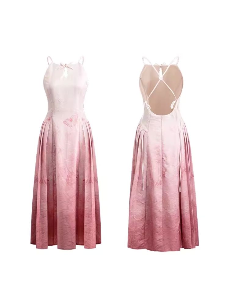 Gradient Dye Sling Dress