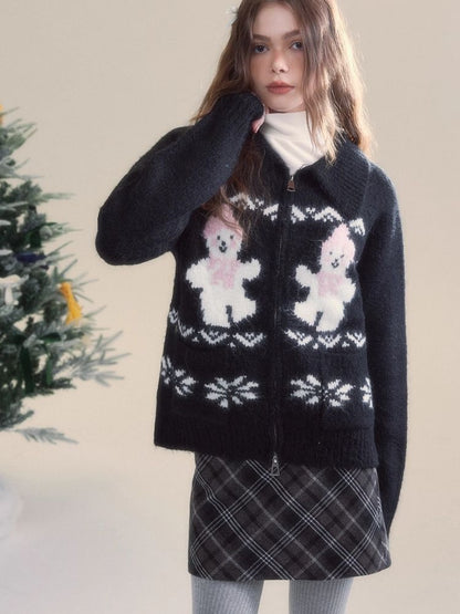 Snowflake Isle Vintage Sweater Cardigan