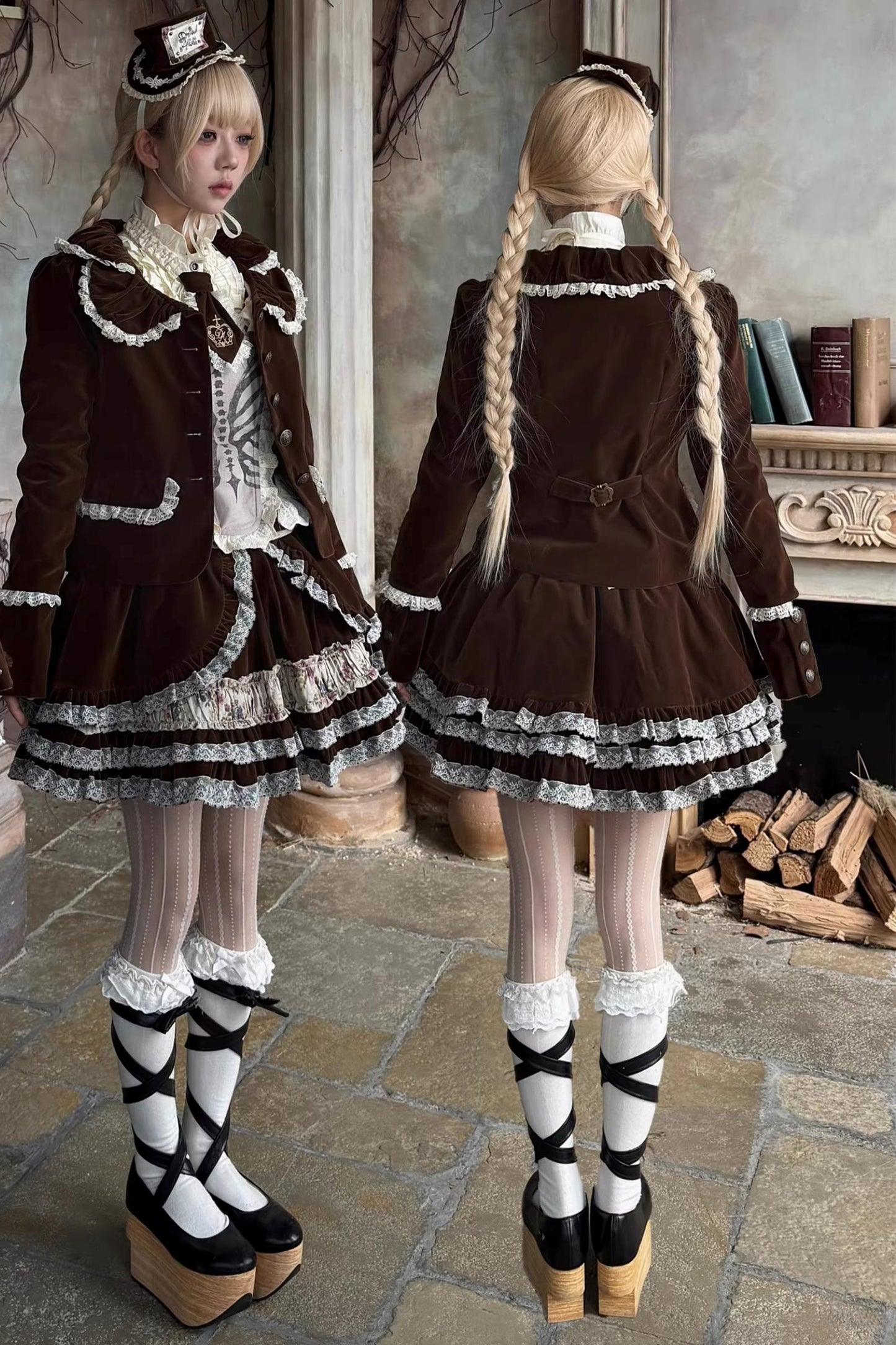 Retro Velvet Lace Blazer