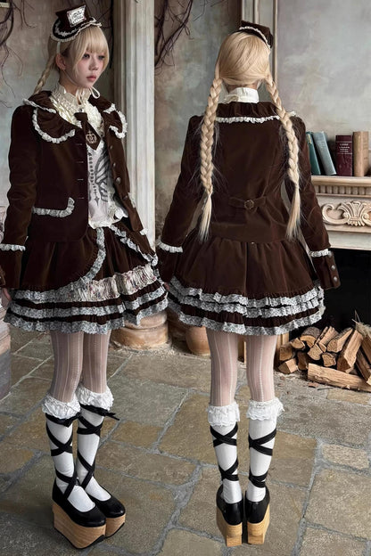 Retro Velvet Lace Blazer