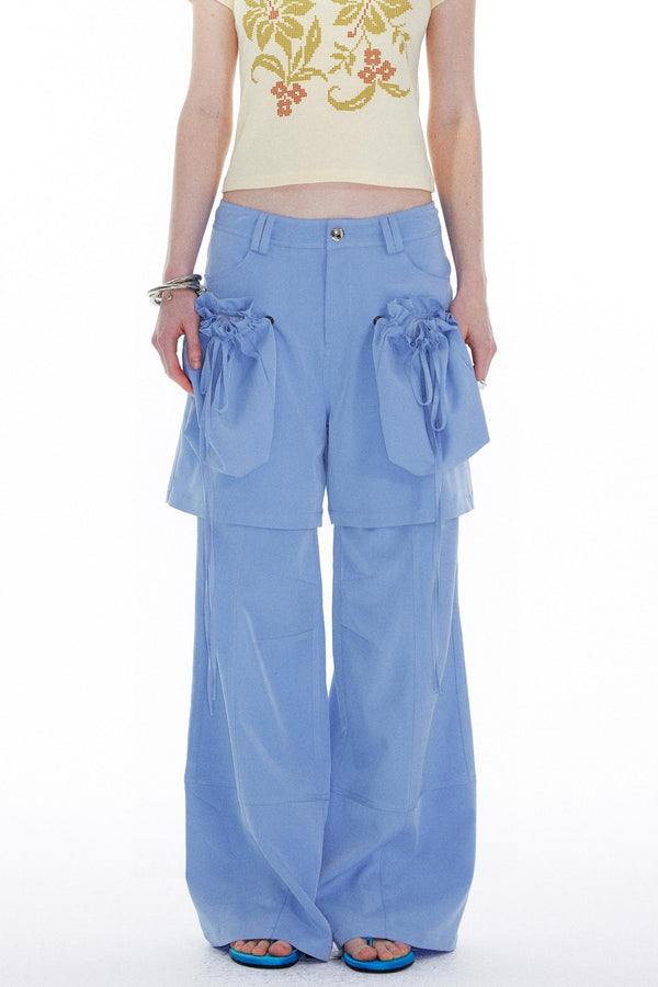 Sky Blue Straight Leg Pants
