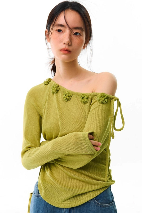 Flower Crochet Knit Top