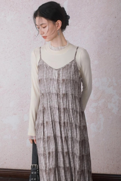 Chestnut Brown Patchwork Turtleneck Top