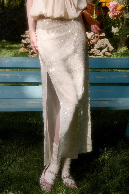 Elegant Starlit Top Skirt Set-Up