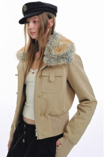 Raccoon Fur Lapel Jacket