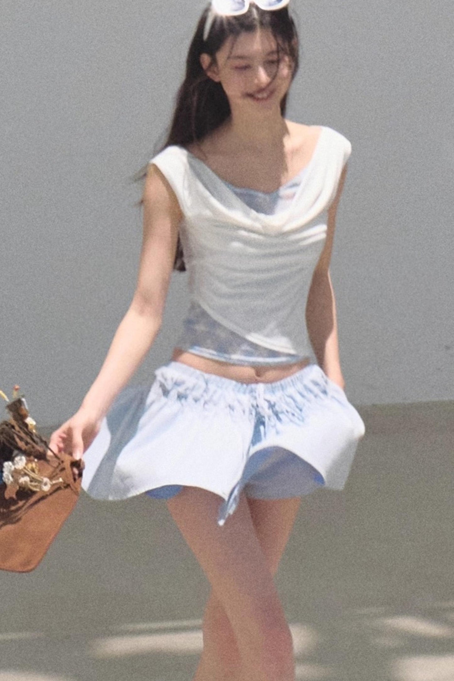 Embroidered Lyocell Puffy A-Line Skirt