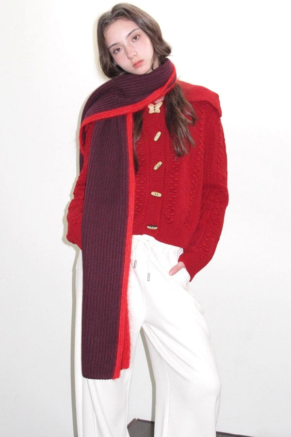 Winter Gingerbread Knitted Cardigan Set-Up