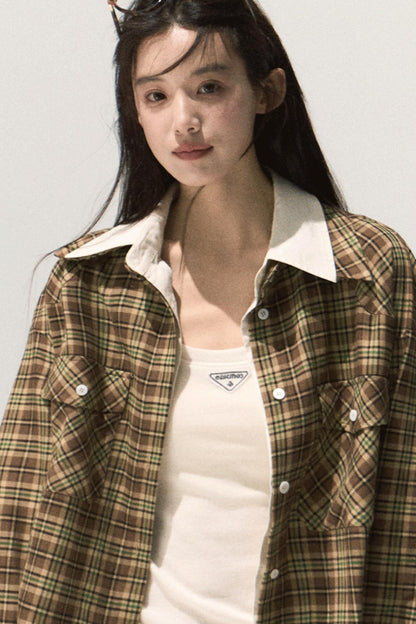 Vintage Striped Texture Two-Piece Shirt