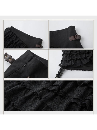 Asymmetrical Multi-Layered Cake Skirt