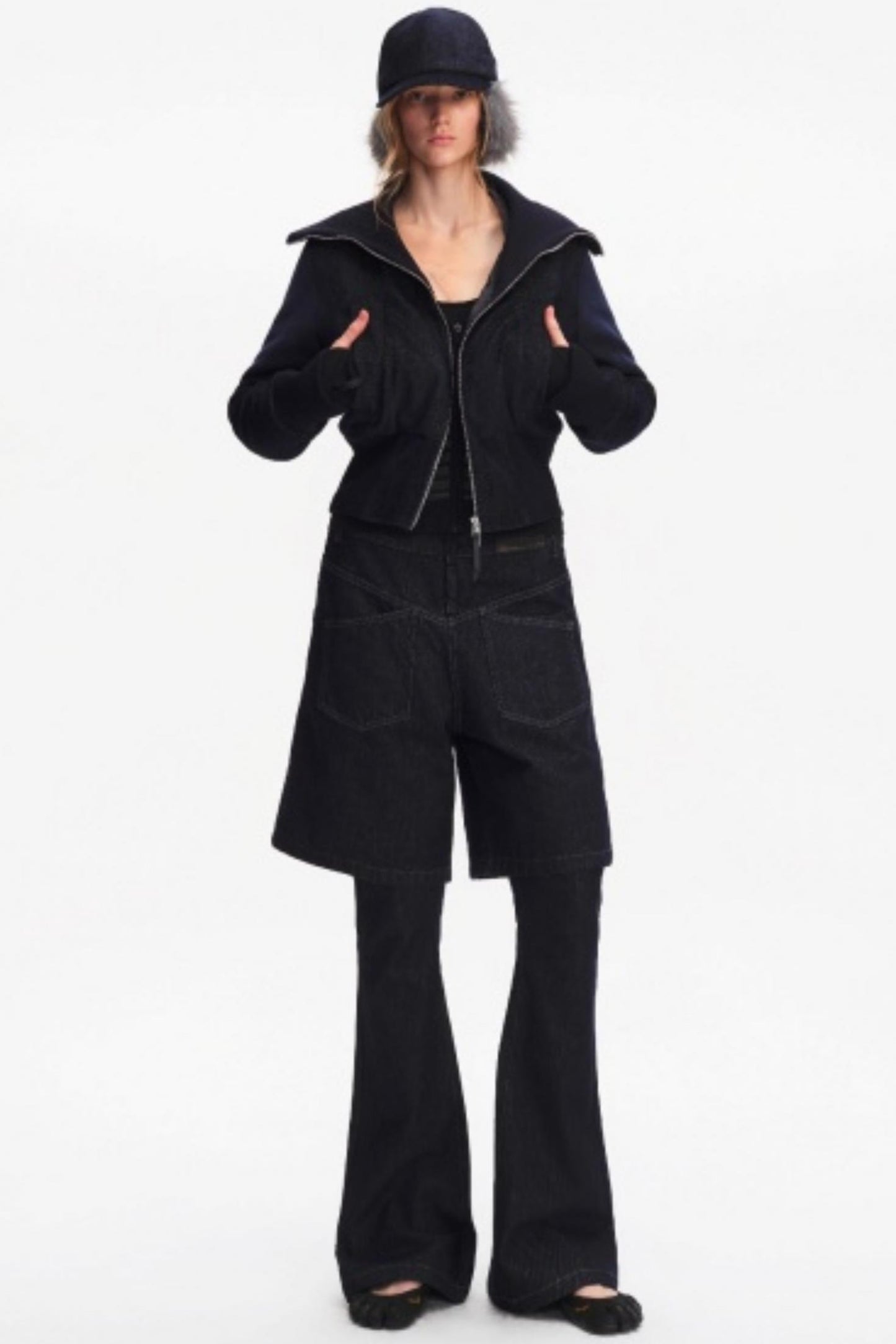 Furry Baseball Cap with Ear Protection