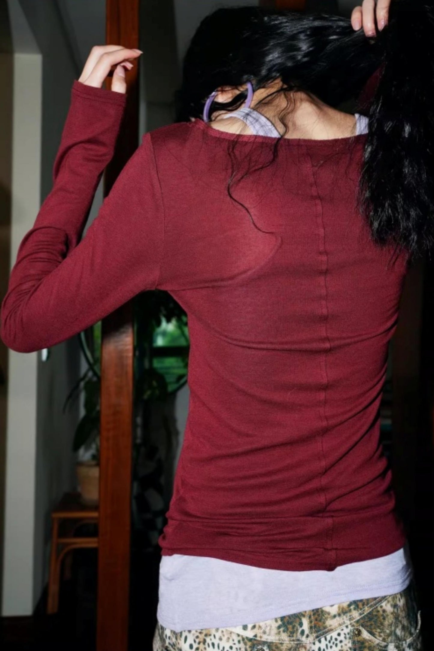 Slim Silk Wool Base Layer Top