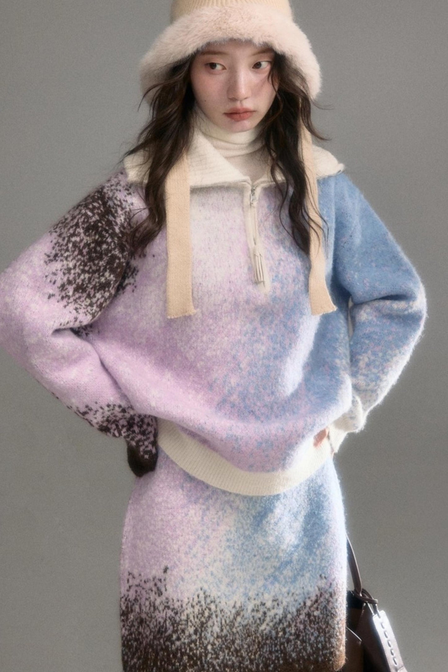 Gradient Wool Blend Winter Set-Up