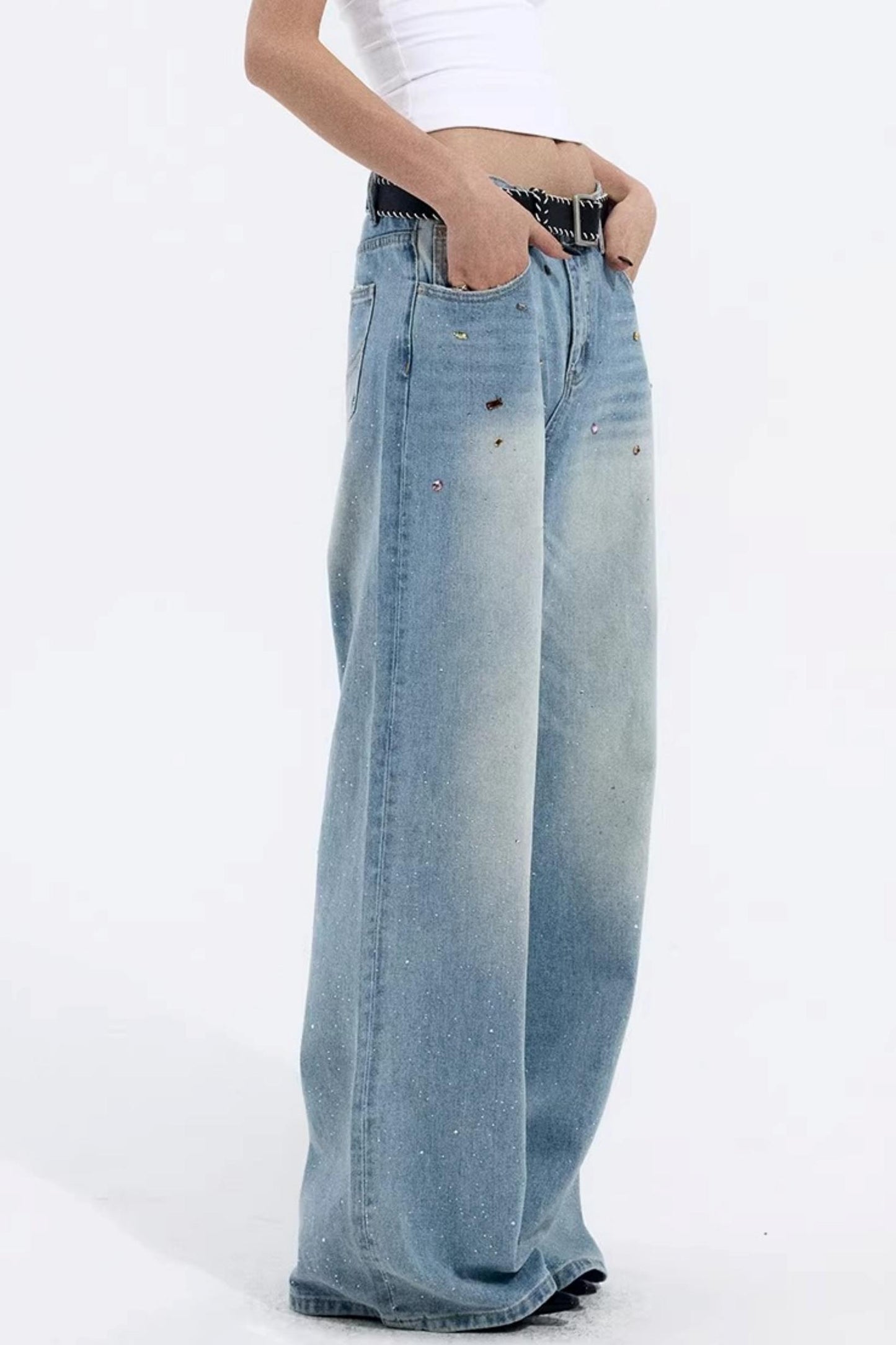 Starry Sky Gemstone Jeans