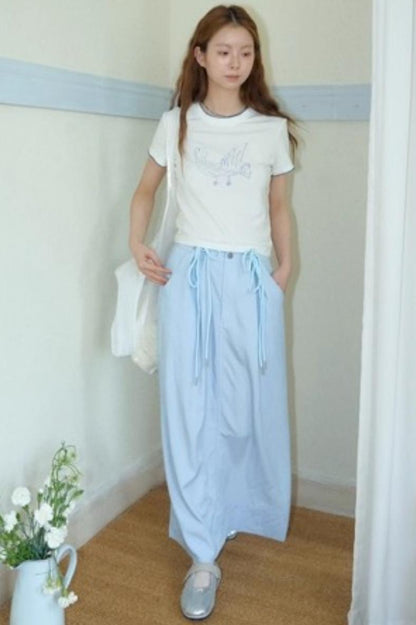 Tencel Parent-Child Short-Sleeved T-Shirt