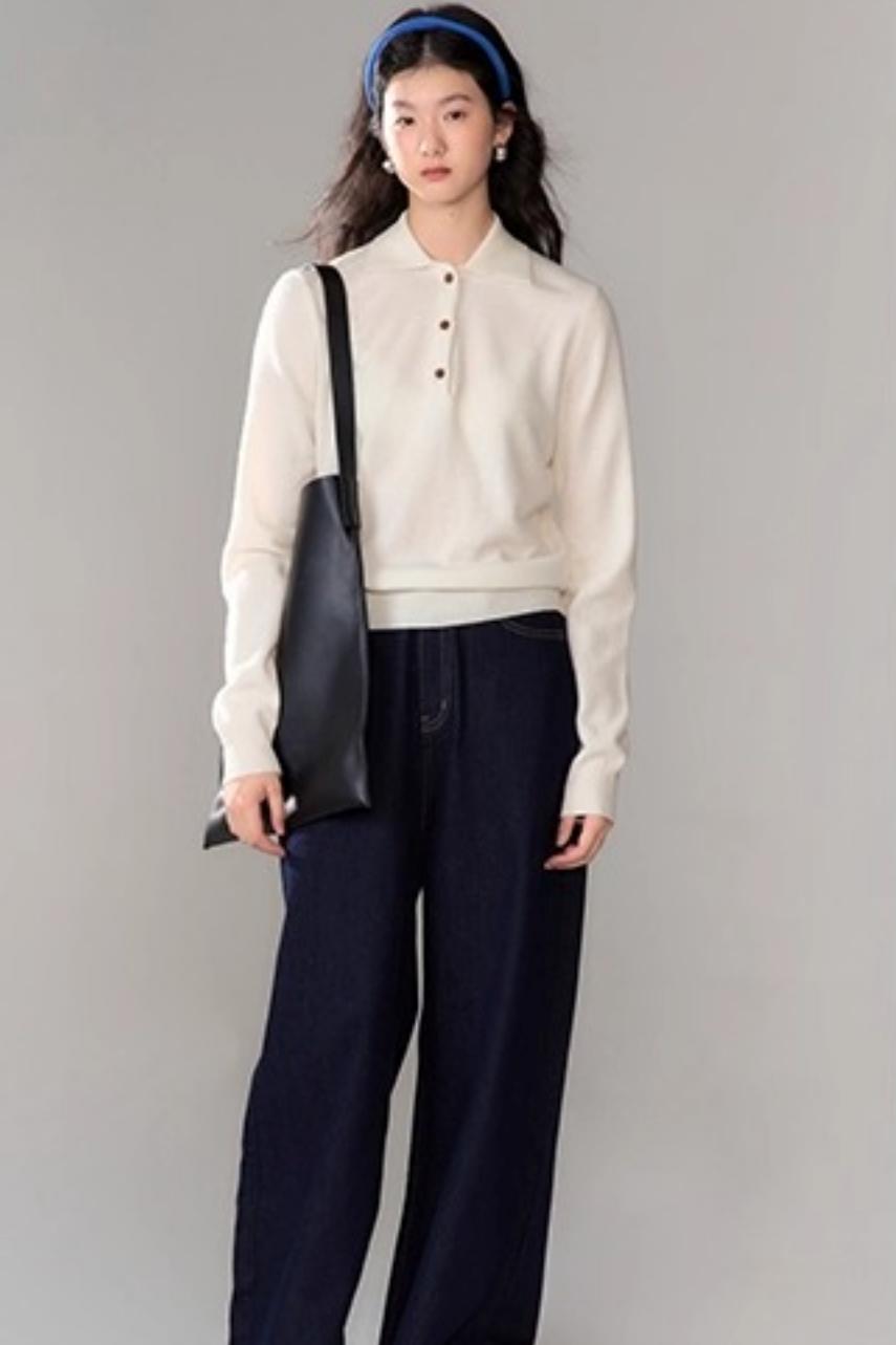 Niche Wool Polo Sweater