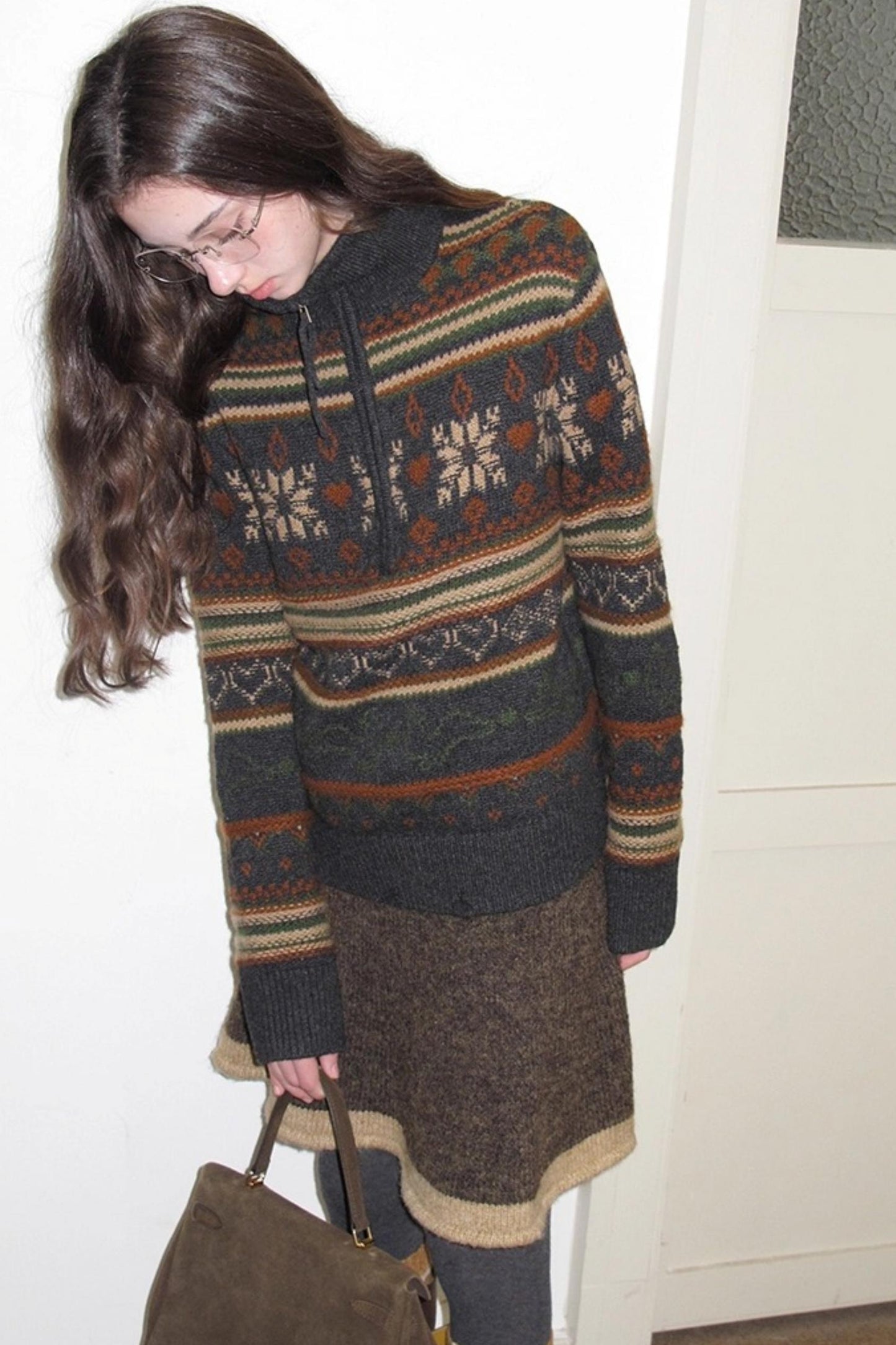 Vintage Wool Fair Isle Sweater Set-Up
