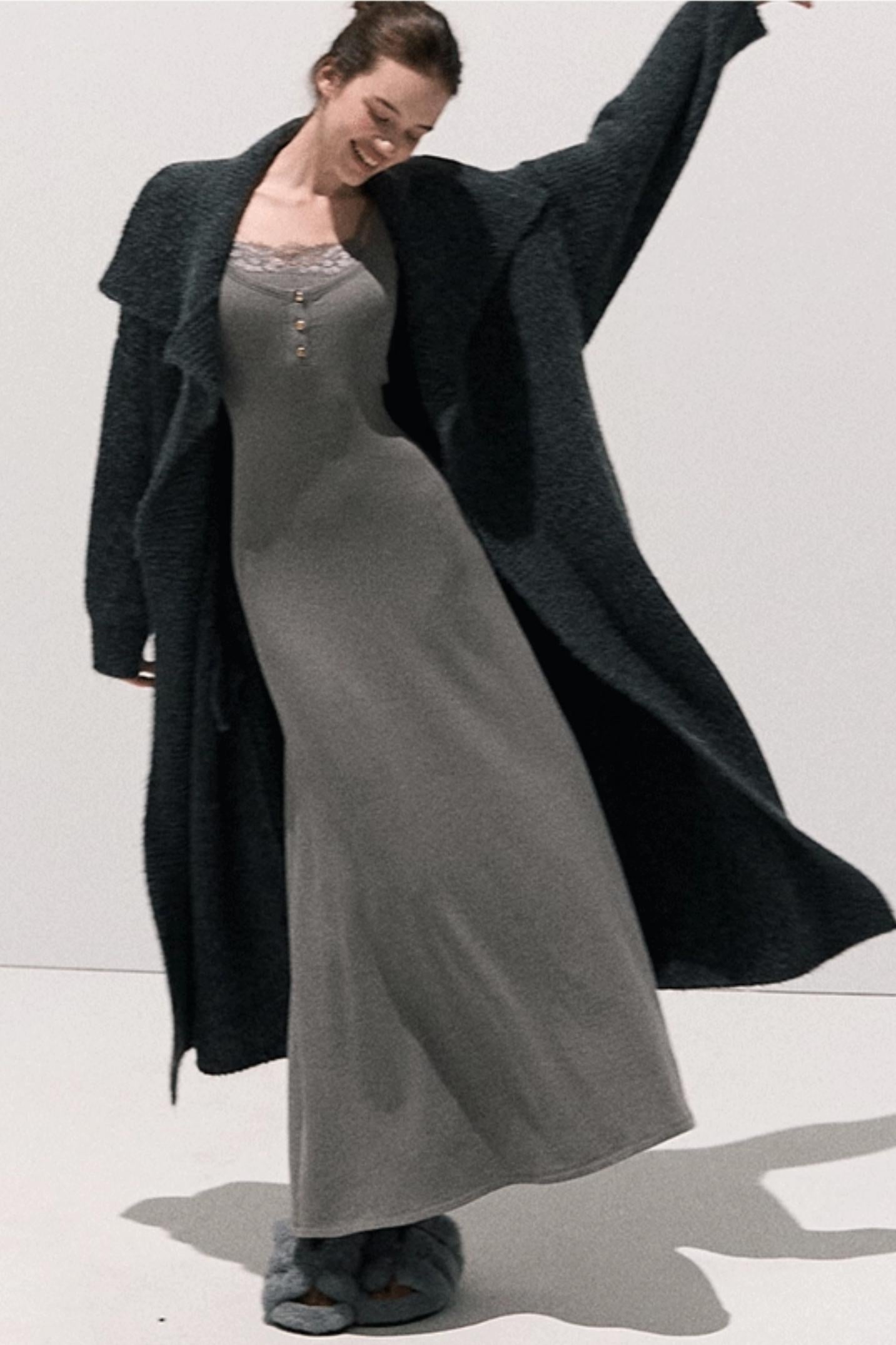 Basic Lace Knit Waist Dress