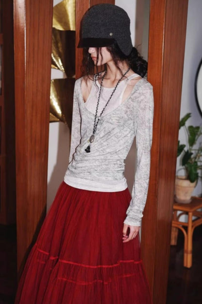 Vintage Acetate Knitted Top