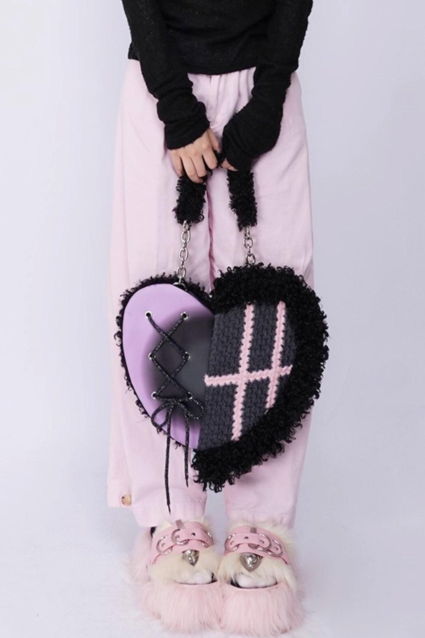 Graffiti Patchwork Heart Bag
