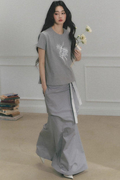 Floral Print Summer Short Sleeve Top