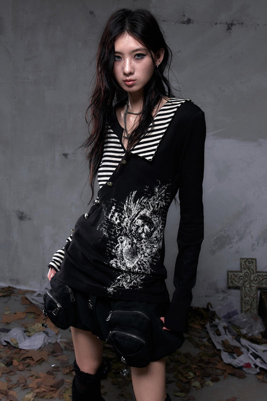 Vintage Striped Knitted Top