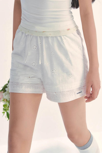 Cool Cotton Embroidery Shorts