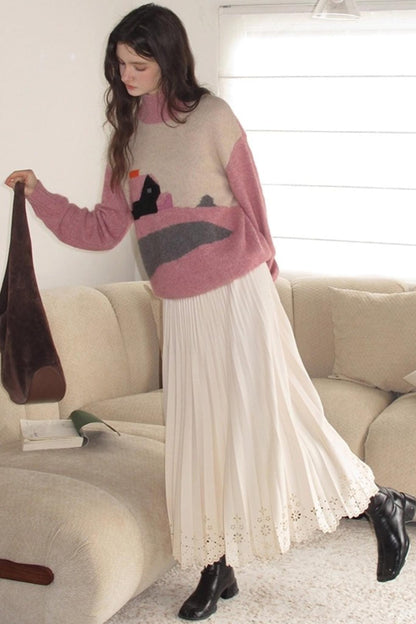 Rin's Poem Pleated Skirt