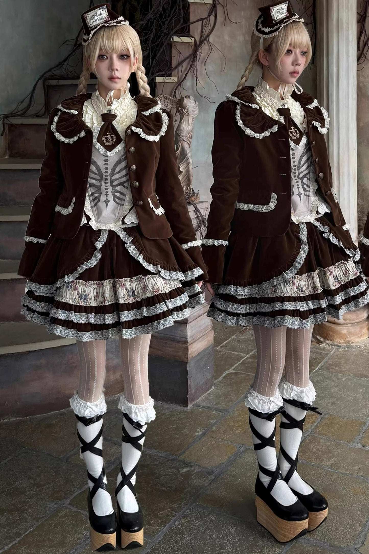 Retro Velvet Lace Blazer