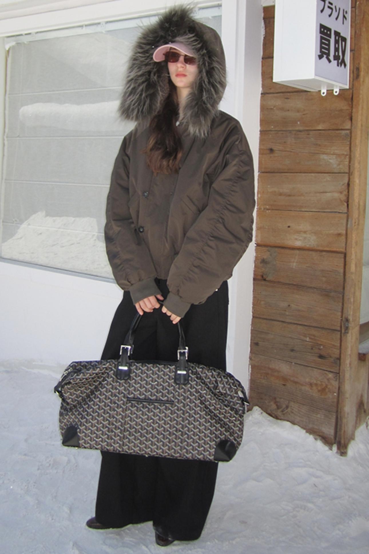 Sandstone Silhouette Velvet Denim Pants