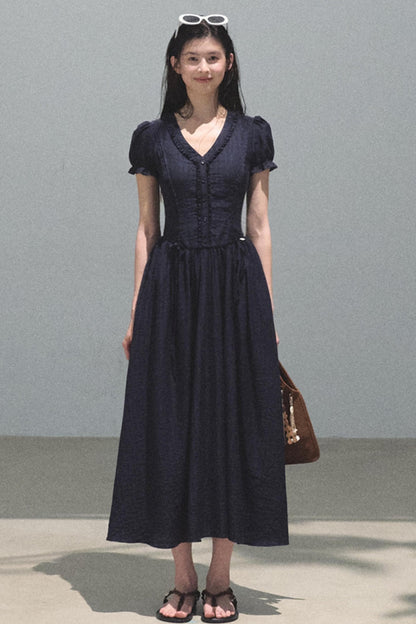 Blue Hour V-neck Dress