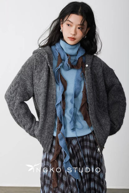 Misty Blue Latte Scarf