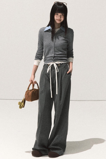 Good Weather Lace Slim Waist Long Sleeve T-Shirt