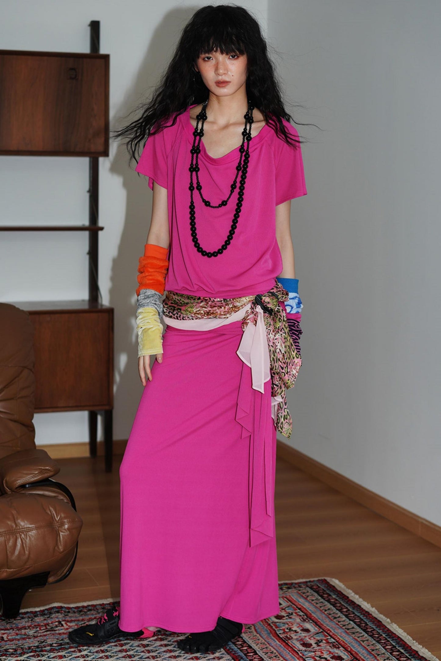 Swing Collar Maxi Dress