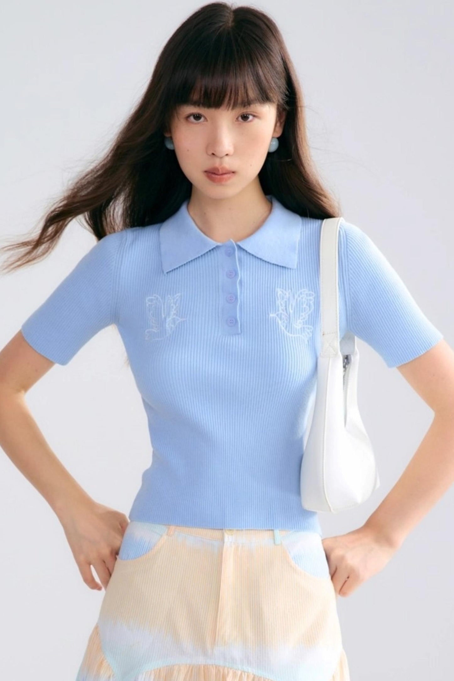 Asuka Love Poems Embroidery Polo Shirt