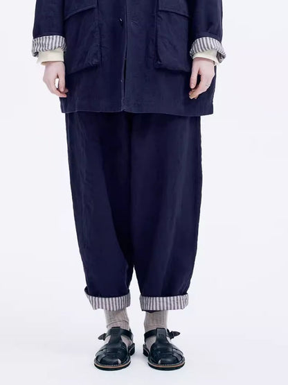 Workwear Blue Small Leg Casual Pants