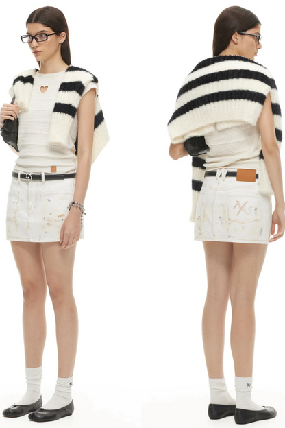 Heartbeat Linen Flutter Sleeve Top