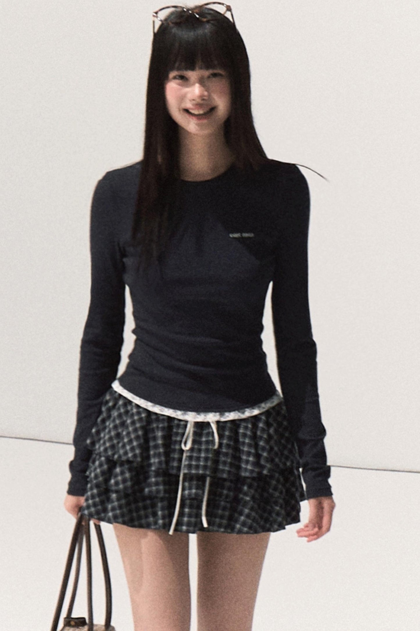 Shrine Plaid Woolen A-Line Skirt