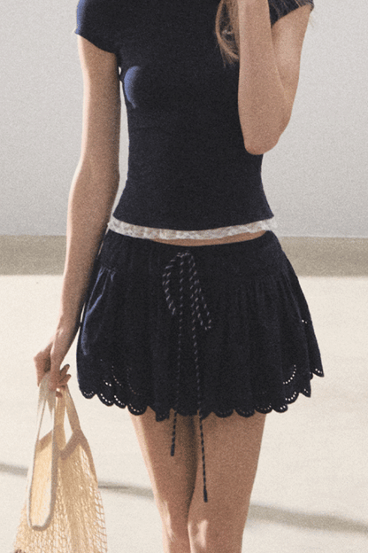 Lime Delight Bohemian Peplum Skirt