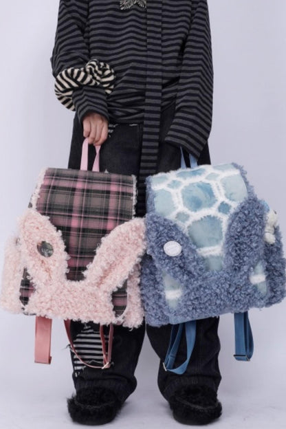 Furry Rabbit Ear Backpack