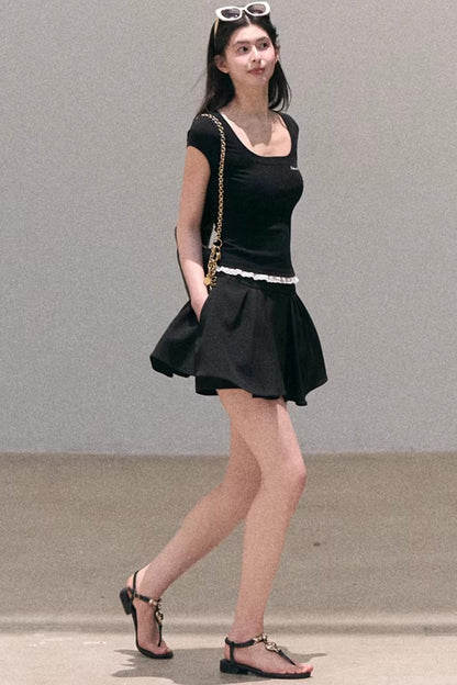 Lace Bohemian Short-Sleeve T-Shirt