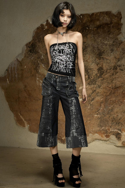 Punk Dark Flared Pants
