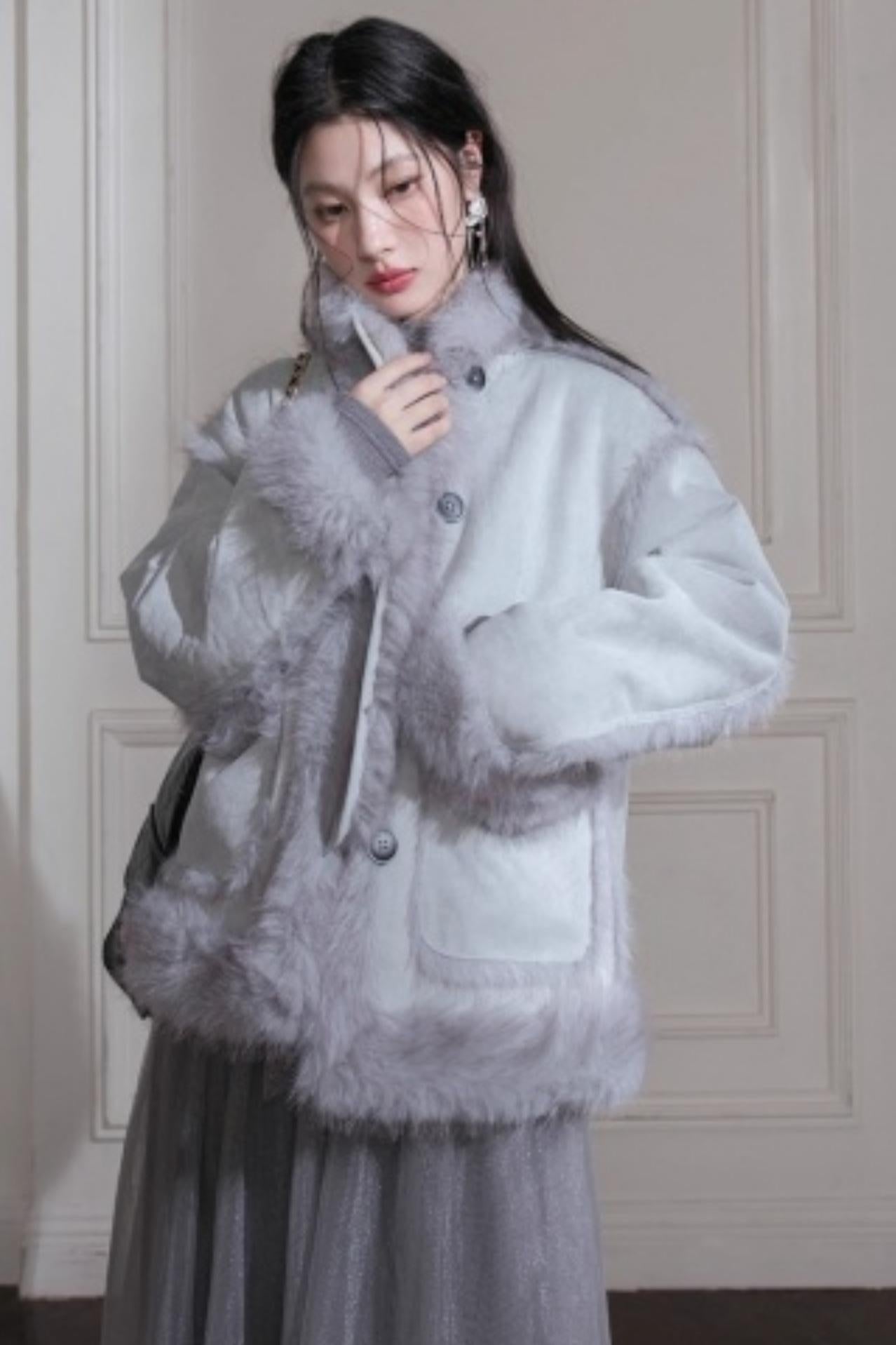 Frost Gray Blue Reversible Jacket