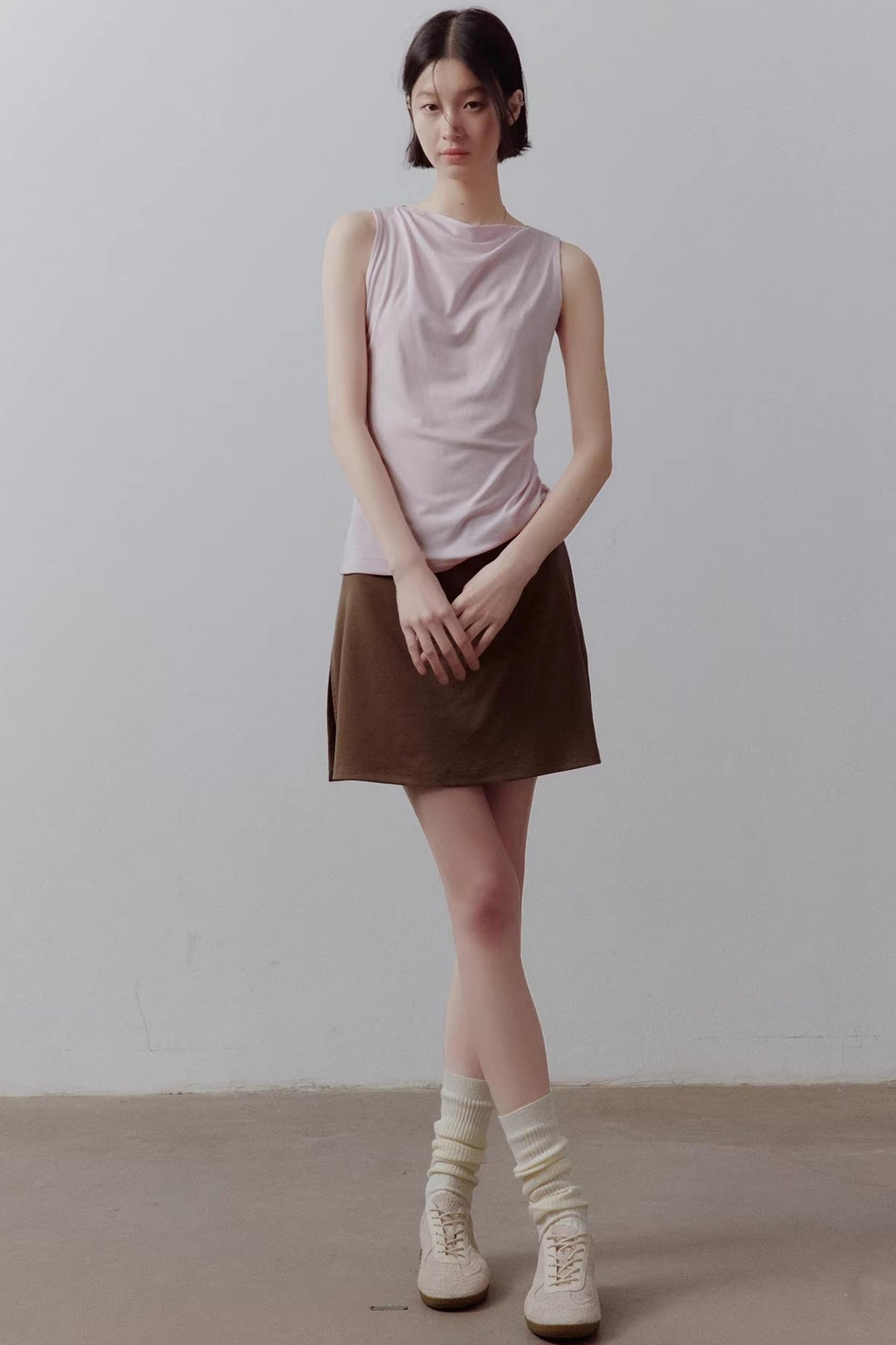 Draped Off-Shoulder Slimming Top