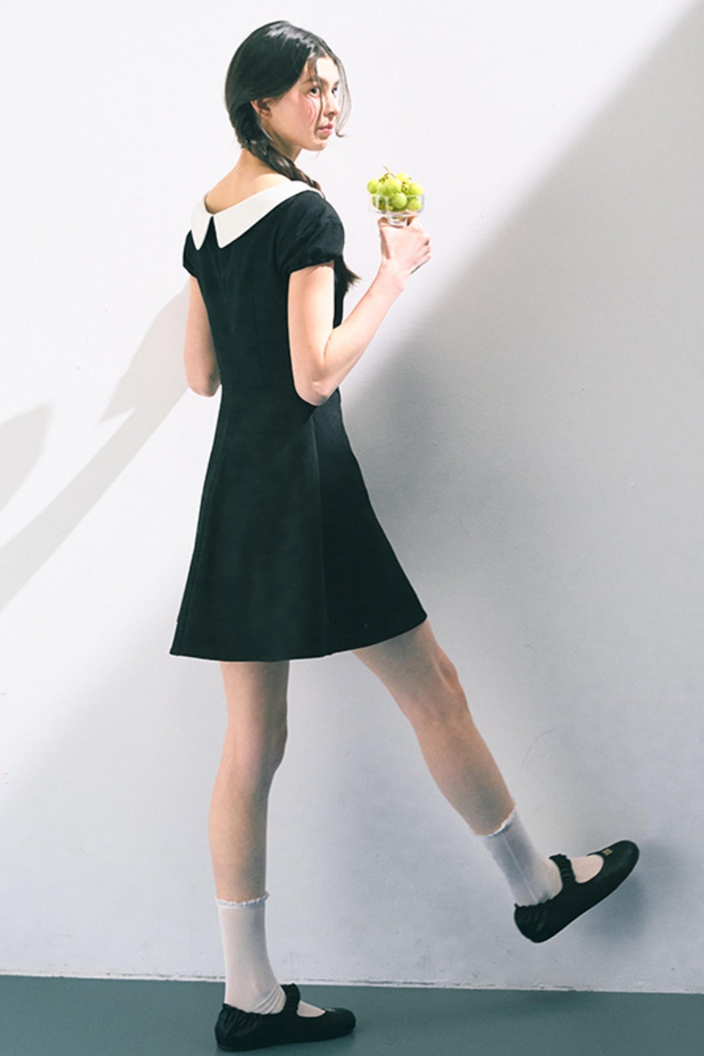 Vintage Doll Collar Midi Dress