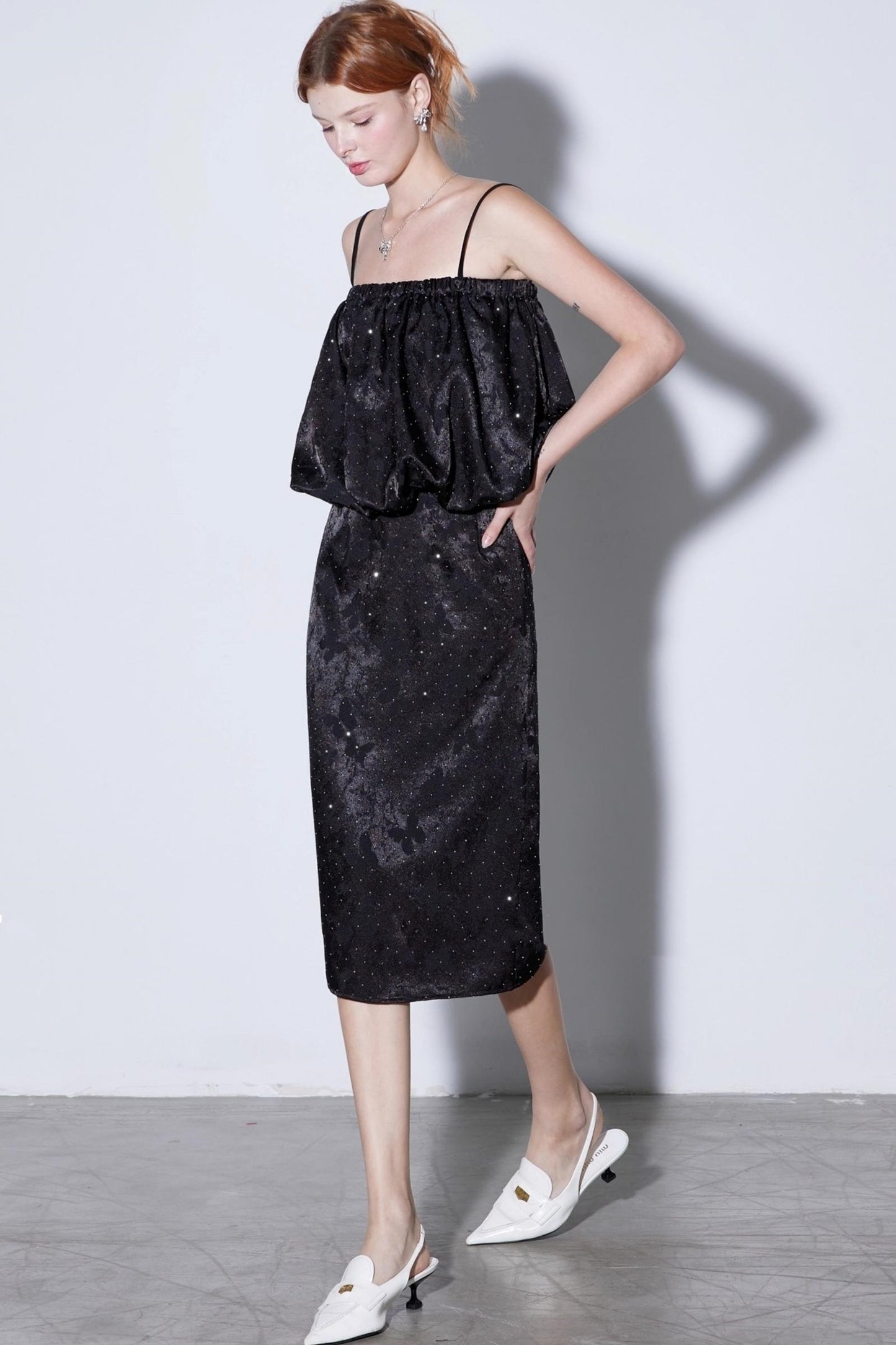 Flashing Butterfly Jacquard Suit Set-Up