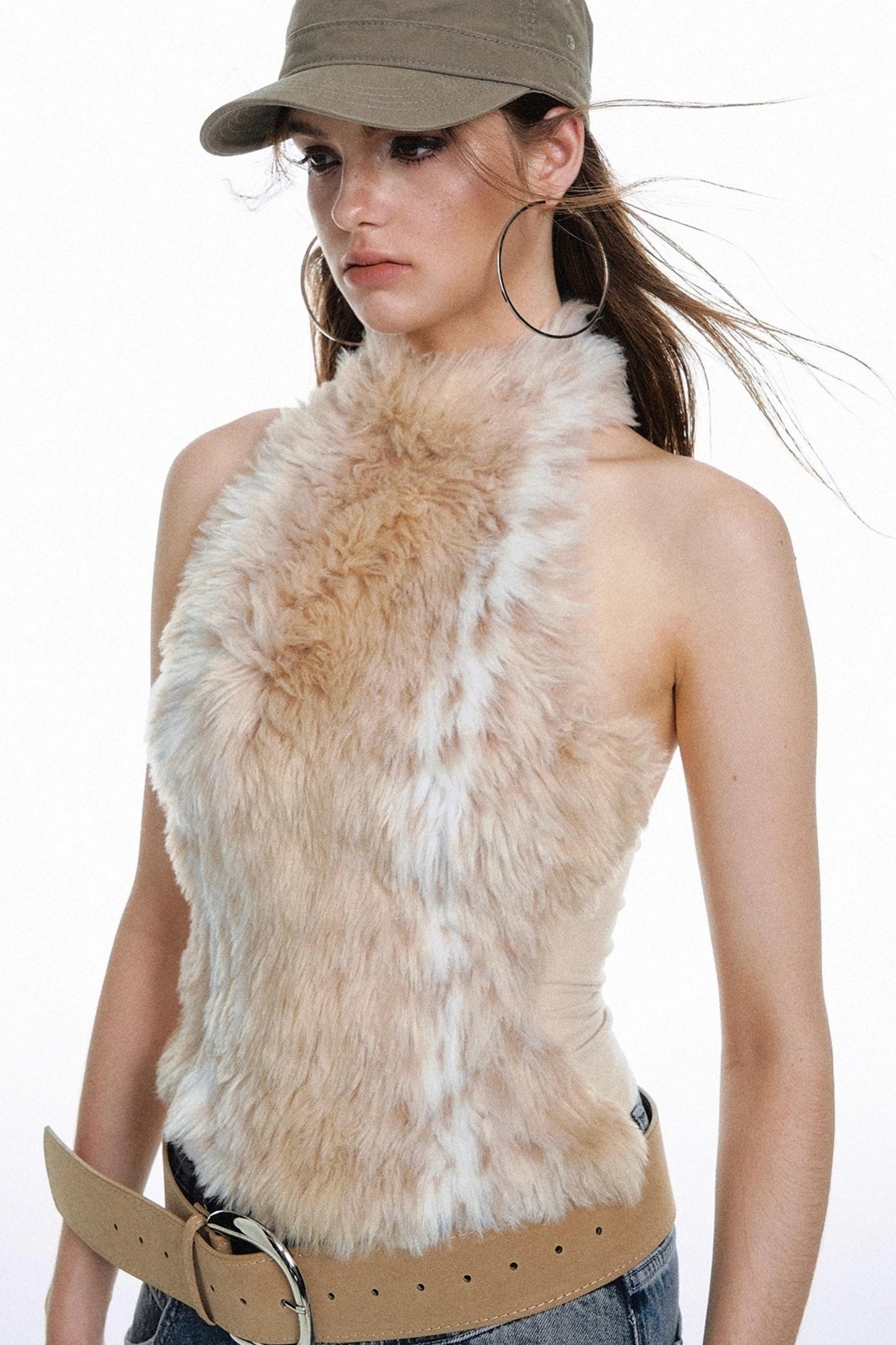 Leopard Print Faux Fur Vest