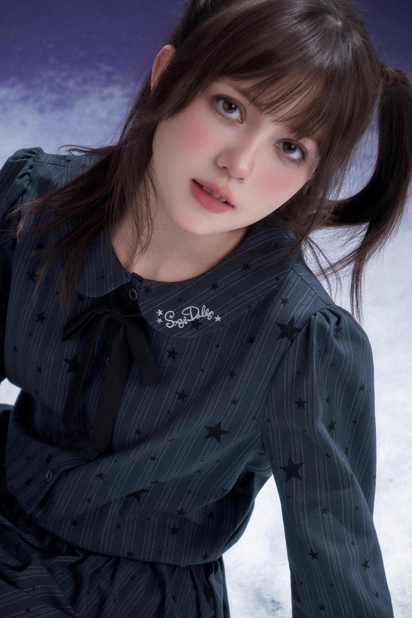 Dark Night Blue Bud Dress Set-Up