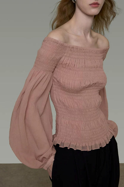 French Off-Shoulder Blouse