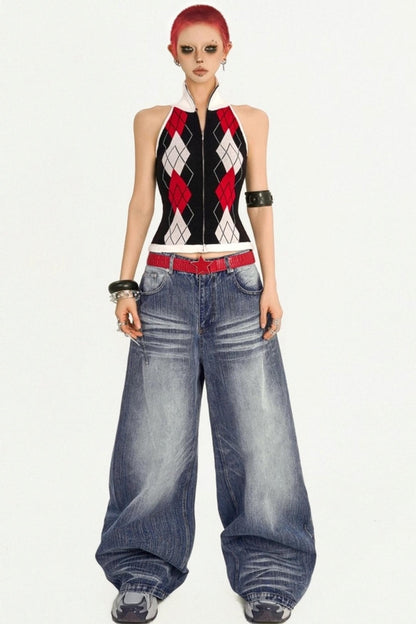 American Vintage Denim Wide-leg Pants